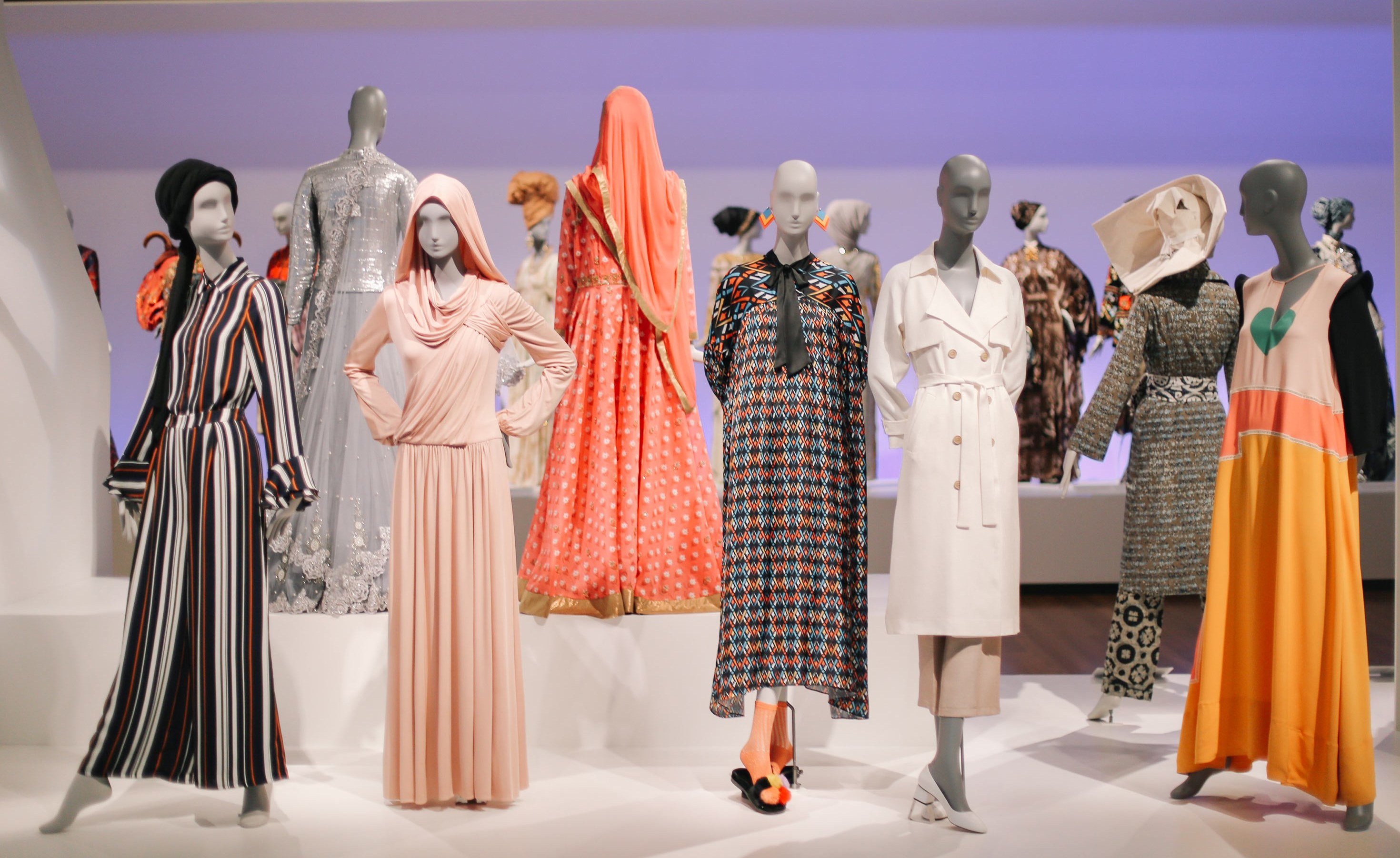 A view of the “Contemporary Muslim Fashions” exhibit 