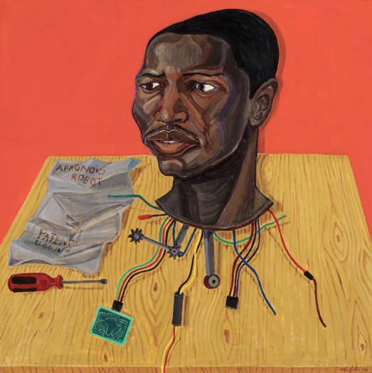 Richard Mudariki, Afronoide, 2019. Acrylic on canvas 35 2/5 × 35 2/5 in; 90 × 90 cm © Courtesy Richard Mudariki and Barnard Gallery