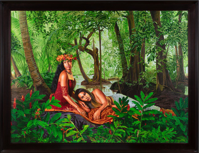 Kehinde Wiley - The Siesta, 2019 HUILE SUR LIN, 210 X 271,5 CM, 82 7/8 X 106 7/8 IN, Courtesy Galerie Templon