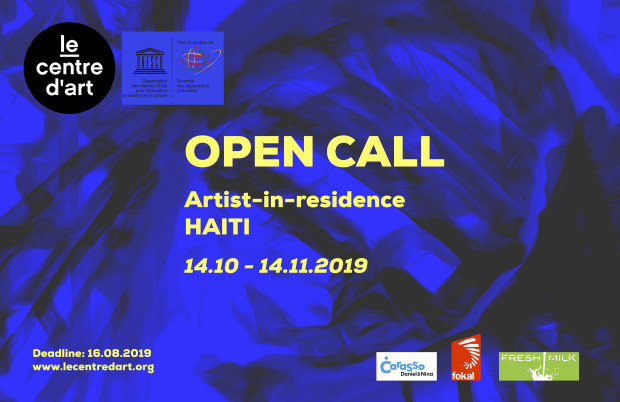 Open Call for an artist residency at le Centre d'Art in Haiti. send your application before 16th of August MIDNIGHT GMT © Fresh Milk, Le Centre d'Art, UNESCO,