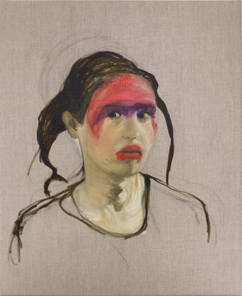 Dalila Dalléas Bouzar, Untitled #6, série Ma demeure, 2019
Huile sur toile. 60 x 50 cm. Avec l'aimable autorisation de la galerie Cécile Fakhoury.
