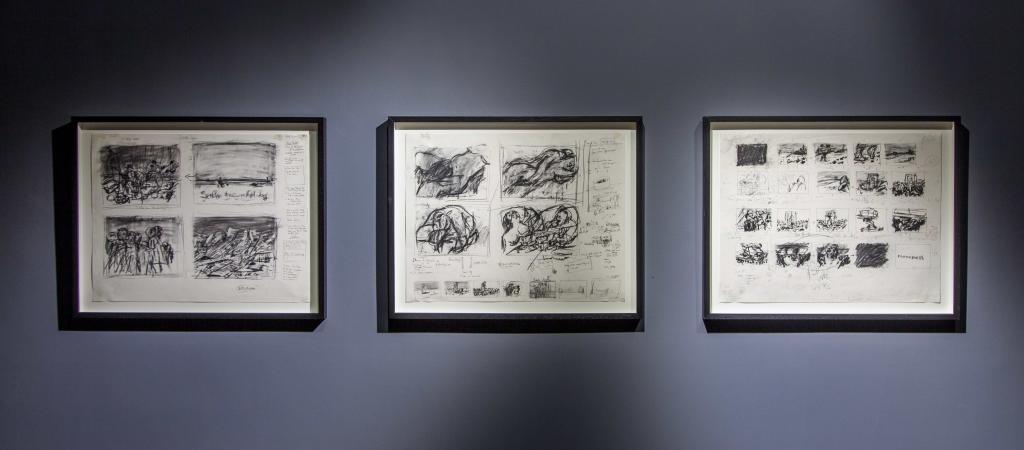 Wiliam Kentridge putting drawings to work - Installation view