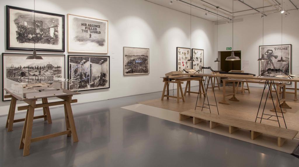 William Kentridge, Putting drawings to work. William Kentridge, The Studio. Installation View, Zeitz MOCAA 2019. ©Anel Wessels