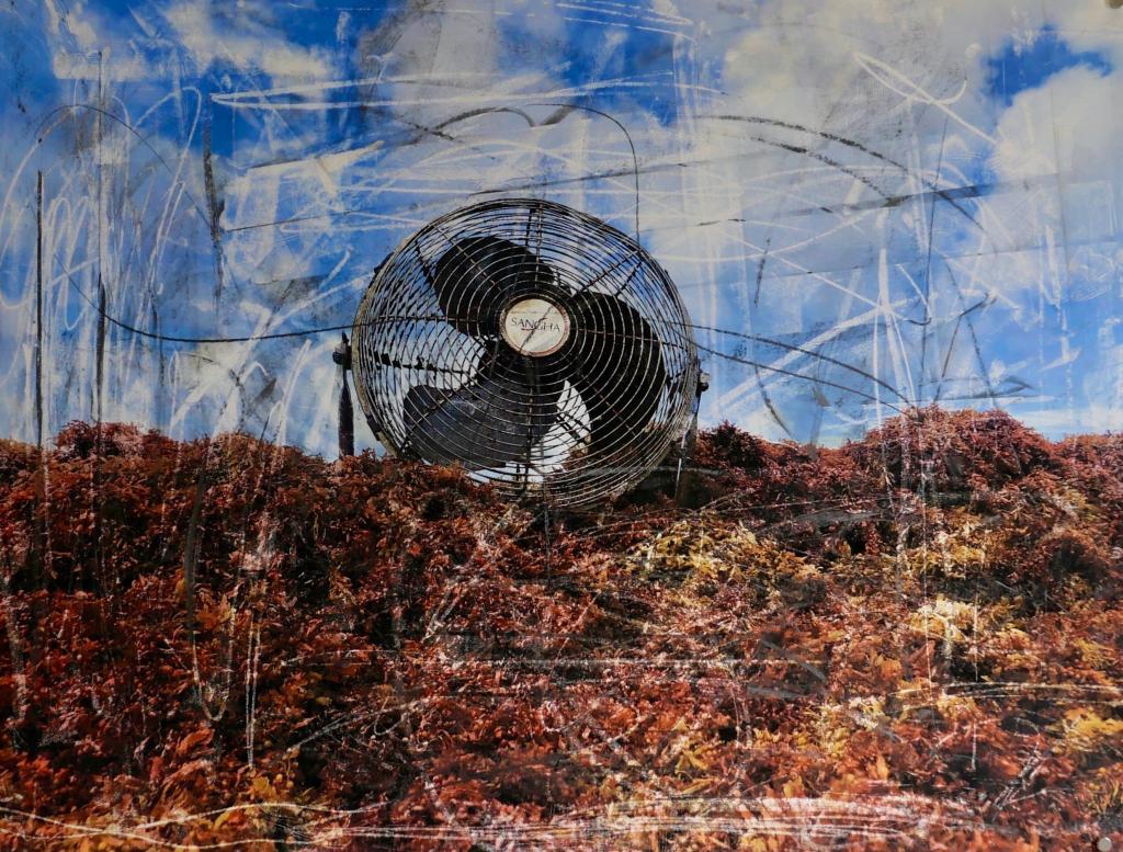 Louisa MARAJO, Soleil brûlant, 2019, tirage sur papier Bamboo Hahnemühle 290g, mine de plomb, 100x75cm. Courtesy espace d'art contemporain 14N 61W