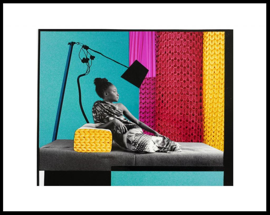 Vincent Michéa, Fatou New Pompidou Remix, 2020. Photomontage. 30 x 40 cm. Avec l'aimable autorisation de la galerie Cécile Fakhoury. Exposition de Vincent michéa, Toi seulement