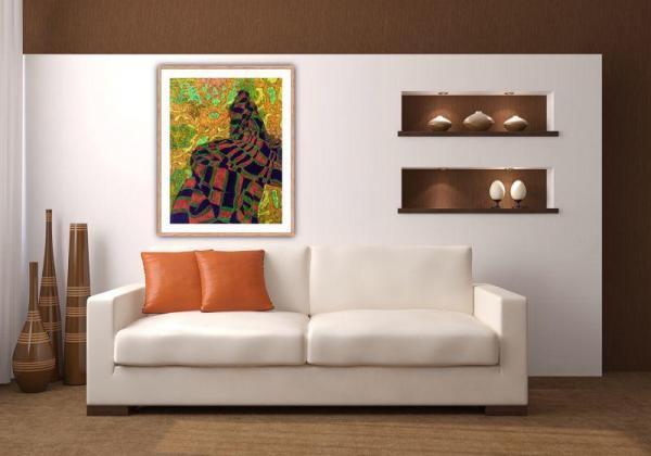 Leikun Nahusenay, Body Versus Soul VII, 2019. 65x50 cm. Pastel sur carton épais. Cliquez pour acquérir cette oeuvre.