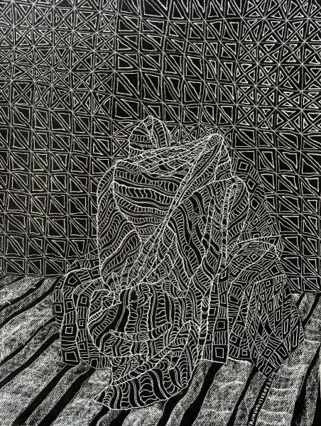 Leikun Nahusenay, Lips Lover VII, 2019. 65 x 50 cm. Pastel sur carton épais. Cliquez sur l'image pour acquérir l'oeuvre.