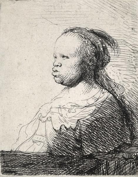 Rembrandt, Buste d'une femme, 1630. © Amsterdam, Musée La Maison Rembrandt