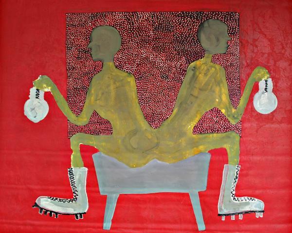 Amadou Sanogo, né en 1977
La fin des combats musclés
Acrylique sur tissu, 2017
170 x 200 cm
Prix de départ : 5 000 euros
Africa Unite