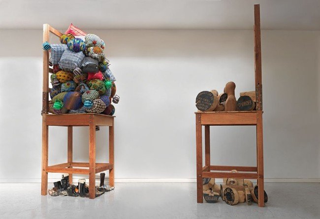 Redemption, 2012-2014 Wood, metal, plastic, fabric, ink, 430 x 600 x 150 cm Centre Pompidou, MNAM - CCI, Paris © Adagp, Paris, 2020