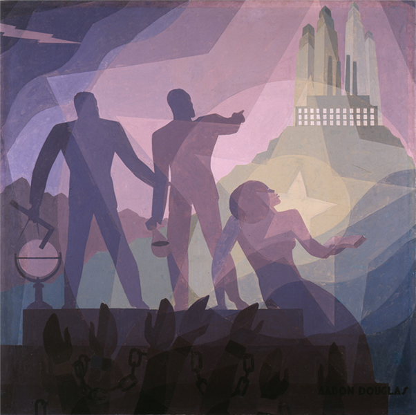 Aaron Douglas, “Aspirations,” 1936. Musée des Beaux-arts de San Francisco