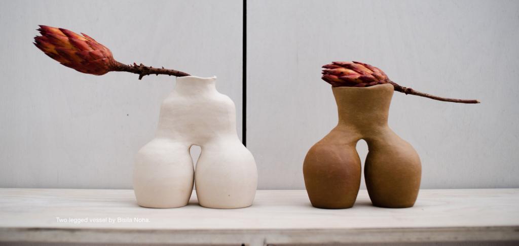 Two-Legged Vessel from the Baney Clay series by Bisila Noha.