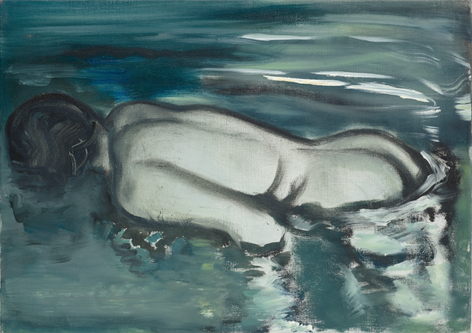 Marlene Dumas, "Losing (Her Meaning)", 1988, oil on canvas, 50 x 70 cm